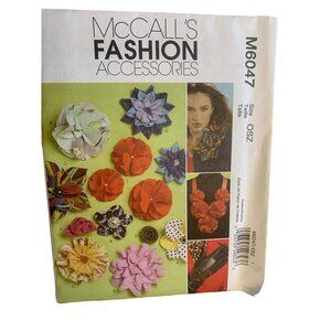 McCall's Fashion Accessories Fabric Flowers Sewing Pattern M6047 - uncut